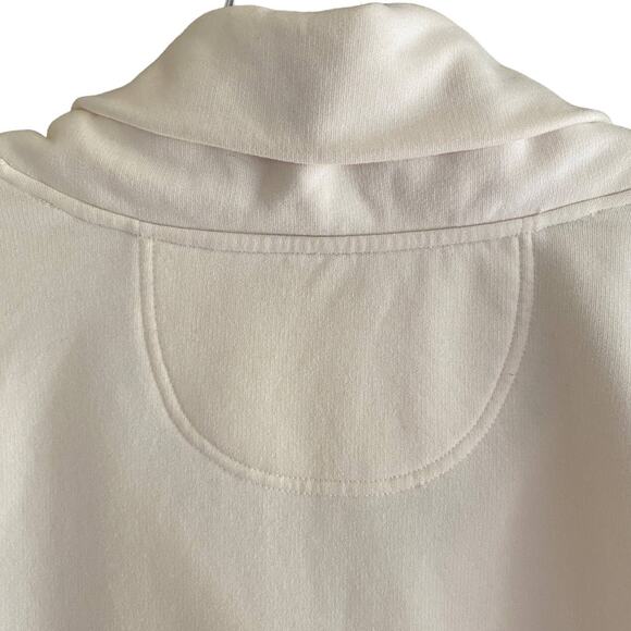 L.L. BEAN Women's Size S Shawl Collar Sweatshirt Top Cream Pullover VN06135 - Picture 5 of 9